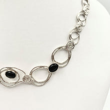 Load image into Gallery viewer, 18&quot; Sterling Silver  textured swirls necklace.
