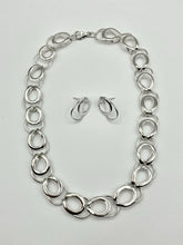 Load image into Gallery viewer, Sterling Silver loop lnked together to form a 20&quot; necklace.  Available with matching earrings
