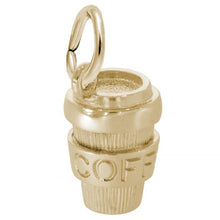 Load image into Gallery viewer, 3 dimensional vending style coffee cup - Gold - 7.5mm x 12.5mm. Made in Canada.
