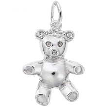 Load image into Gallery viewer, Stuffed Teddy Bear - 14.5mm x 16mm - Silver  
