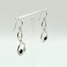 Load image into Gallery viewer, Matching earrings to Sterling Silver  textured swirls necklace.
